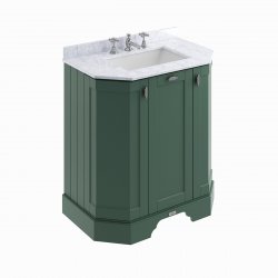 BC Designs Victrion 750mm Forest Green 3 Door Angled Basin Unit