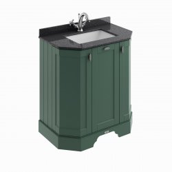 BC Designs Victrion 750mm Forest Green 3 Door Angled Basin Unit