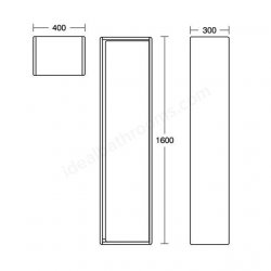 Ideal Standard Connect Air 400mm Column Unit (Matt Dark Brown with Matt White Interior)