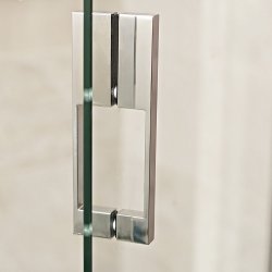 Roman Liberty 8mm Sliding Door with Fluted Glass Left Hand 1200 x 800mm (Corner Fitting)