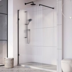 Roman Liberty 8mm 957mm Fluted Glass Wetroom Corner Panel