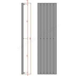 RAK 292 x 1800 Dakota Anthracite Radiator