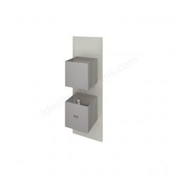 RAK Feeling Thermostatic 1 Outlet 2 Handle Greige Square Shower Valve