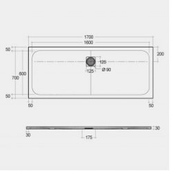 RAK Feeling Bathtub Replacement Trays 1700 x 700 Cappuccino Bathtub Replacement Tray