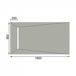 Purity Collection Level Access 1600 x 900mm Linear 600 End Drain Wetroom Tray