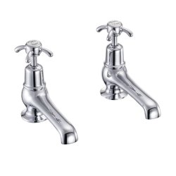 Burlington Anglesey Quarter Turn Basin Pillar Taps with 5