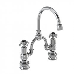 Burlington Anglesey Regent Bridge Basin Mixer with Curved Spout
