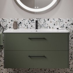 Britton Camberwell 1000mm Wall Hung Earthy Green Unit