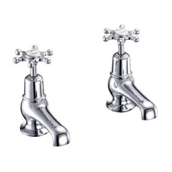 Burlington Birkenhead Quarter Turn Cloakroom Taps - White