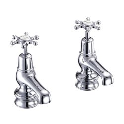 Burlington Birkenhead Regent Quarter Turn Cloakroom Taps - White