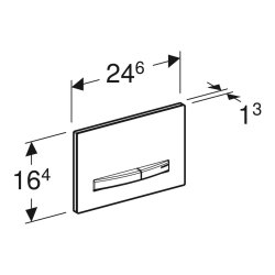 Geberit Sigma 50 Concrete / Chrome Dual Flush Plate