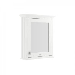 BC Designs Victrion 650mm Nimbus White 1 Door Mirror Cabinet