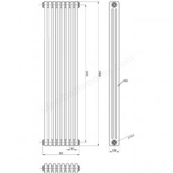 Bayswater Nelson Triple 1500 x 381mm White Radiator