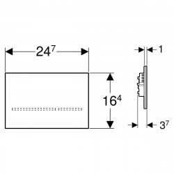 Geberit Sigma 80 Black Glass Touchless Infrared Flush Plate for Sigma 12cm Cistern