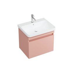 Britton Dalston 500mm Wall Hung Matt Pink Single Drawer Unit