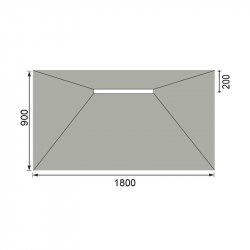 Purity Collection Level Access 1800 x 900mm Linear 600 Offset Drain Wetroom Tray