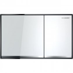 Geberit Sigma 60 White Glass Dual Flush Plate