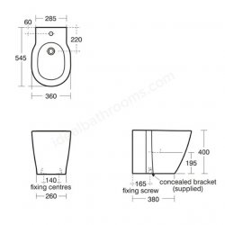 Ideal Standard Concept Back to Wall Bidet