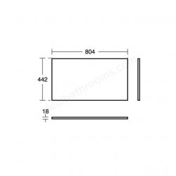 Ideal Standard Connect Air 800 x 442mm Worktop (Light Brown Wood)