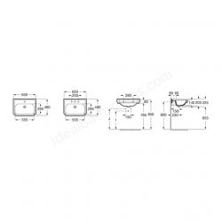 Roca Carmen 650mm 3 Tap Hole Basin