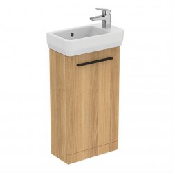 Ideal Standard i.life S Floorstanding 41cm 1 Door Natural Oak Guest Washbasin Unit