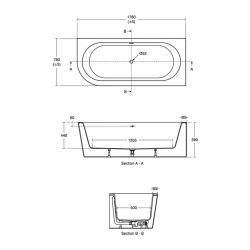 Ideal Standard Adapto Asymmetric Double Ended Right Hand Bath