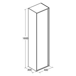 Ideal Standard Connect Air 400mm Column Unit (Light Grey Wood with Matt White Interior)