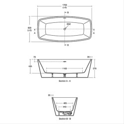 Ideal Standard Adapto 170 x 80cm Freestanding Bath