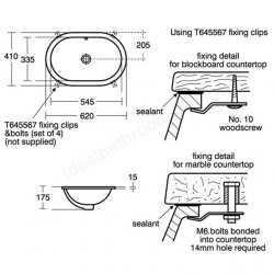 Ideal Standard Concept Oval 55cm Under Countertop Basin