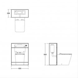Ideal Standard Connect EQ 650mm Gloss White WC Unit