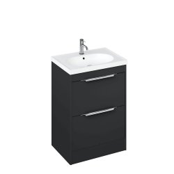 Britton Shoreditch 650mm Matt Grey Floorstanding Vanity Unit and Basin