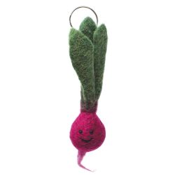 Beetroot - Wool Felt - Keyring