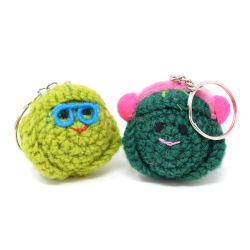 Dark Green Sprout - Crochet Wool - Keyring