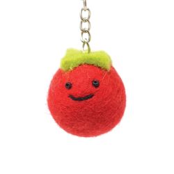 Tomato - Wool Felt - Keyring