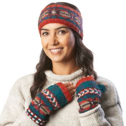 Pure Wool Hand Knit - Cosmos Headband - Spice