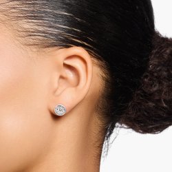 Thomas Sabo Silver Round CZ Stud Earrings