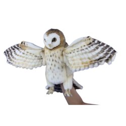 Soft Toy Barn Owl Puppet by Hansa (28 cm) 8396