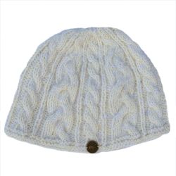 fleck - cable beanie - natural white