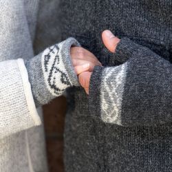 Fleece lined - Border - Wristwarmer - Mid Grey