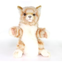 Soft Toy Hand Puppet Ginger Cat by Hansa (25cm)H 7182