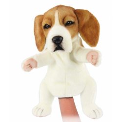 Soft Toy Beagle Dog Puppet by Hansa (28 cm) 8452