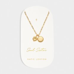 Katie Loxton 'Soul Sister' Waterproof Gold Charm Necklace