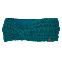 Pure Wool Fleece lined headband - twist - emerald