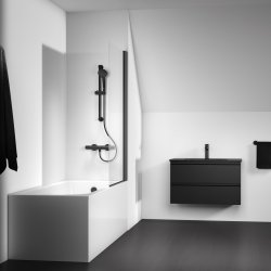 Ideal Standard Ceratherm T25 Exposed Thermostatic Silk Black Shower Mixer Pack