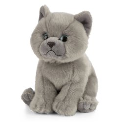 Soft Toy British Blue Cat by Living Nature (16.5cm) AN447