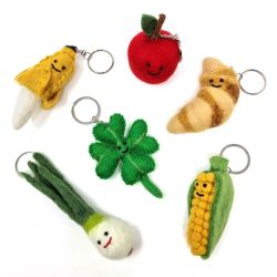 Clover - Wool Felt - Keyring