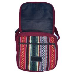 Small Gheri Panel Bag - Deep Red