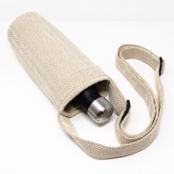 Herringbone Bottle Bag - Cream