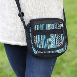 Small Gheri Panel Bag - Black Aqua