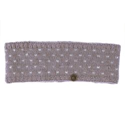 NAYA - pure wool fleece lined - tick headband - haze